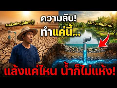 ความลับ แล้งแค่ไหนน้ำไม่เคยแห้ง! วิธีทำ (ธนาคารน้ำใต้ดิน) งบประหยัดหลักพัน คนส่วนใหญ่ยังไม่รู้