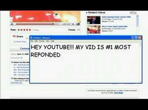 #1 Most Responded Video Today on YouTube!!!