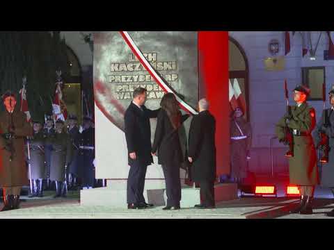 Odsłonięcie pomnika prezydenta RP Lecha Kaczyńskiego