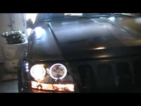 How to install projector style headlights with LED`s and Halo`s on the 1999-2004 jeep grand cherokee