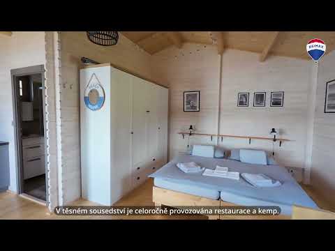 Video Prodej zavedeného rekreačního areálu s 9 chatkami u přehrady Krásné u Šumperka