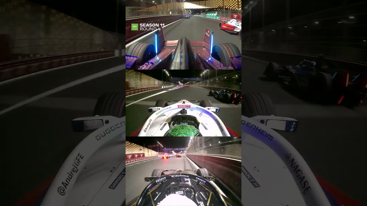 A last-lap battle for a podium position 🫣 | #FormulaE #Shorts