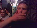 steve drinks a shot, geena davis-style, at david's birthday.