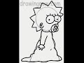 learn to draw maggie from the simpsons