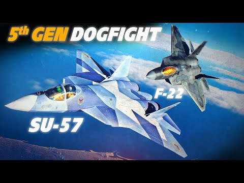5th Generation Dogfight Su-57 Felon Vs F-22 Raptor Dogfight | Digital Combat Simulator | DCS |