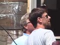 Steve Thomas walks on set at Off-Grid Condo Filming