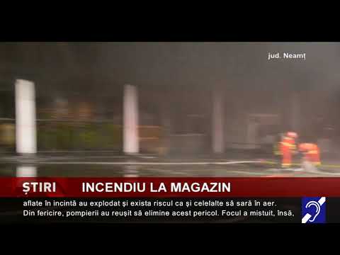 Incendiu la magazin