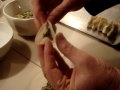 spectacularydelicious.com has a great recipe for scallop and spinach filled gyoza. Here's how to fill and fold dumplings for perfect results every time.
