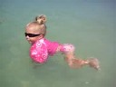 Abby swimming in the ocean