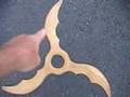 3 winged ,finger catch, bat boomerang -Greg Courtney