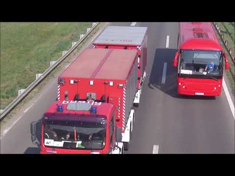 KONWÓJ POLSKICH STRAŻAKÓW JADĄCY GRECJI GASIĆ POŻAR