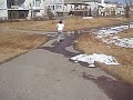 me flying down a hill on my scooter!