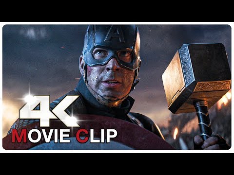 Captain America Lifts Thor's Hammer Mjolnir Scene - AVENGERS 4 ENDGAME (2019) Movie CLIP 4K