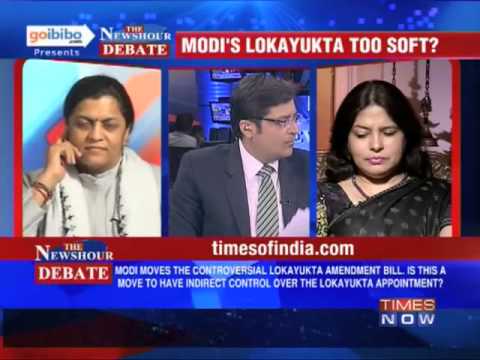 Lokayukta - In a debate moderated by TIMES NOW's Editor-in-Chief Arnab Goswami, panelists -- Meenakshi Lekhi, Spokesperson, &Mahila Morcha National Vice-President, BJP; ...