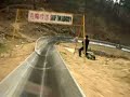 an excellent way to get down(quickly)from the great wall in beijing,china.we were given some sterling advice by some cool students from uk who were in front of us in the queue:
'don't pull on the brake...they will tell you to slow down but don't!