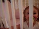 Brookyn and Aubrey in crib 2
