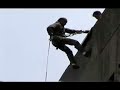 high angle rescue demo at central bank