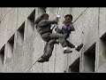 high angle rescue demo at central bank