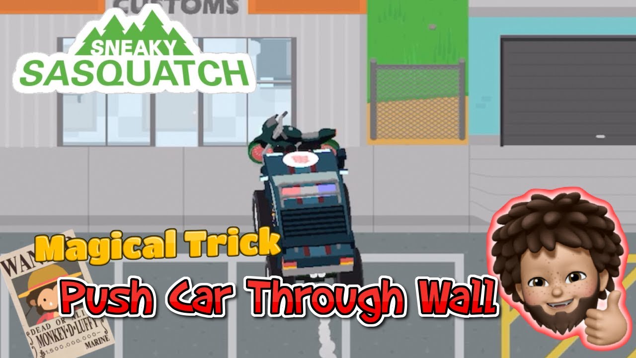 Sneaky Sasquatch - magical trick | bike through wall glitch