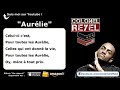 colonel reyel – Aurélie - Paroles