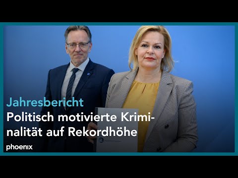 Bundesinnenministerin Faeser & BKA-Prsident Mnch zu Fallzahlen politisch motivierter Kriminalitt