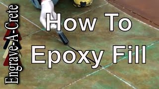 How to epoxy fill concrete cut lines