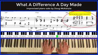 What A Difference A Day Made - jazz piano tutorial