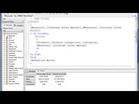 how to filter measure in mdx