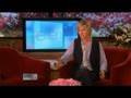 Ellen solves a Rubik's Cube while dancing