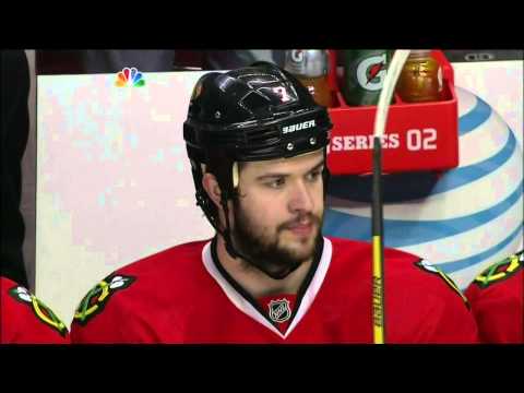 Brent Seabrook saves a goal in 3rd May 15 2013 Detroit Red Wings vs Chicago Blackhawks NHL Hockey