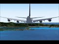 Delta Airlines Airbus A380 landing at st.maarten TNCM SXM