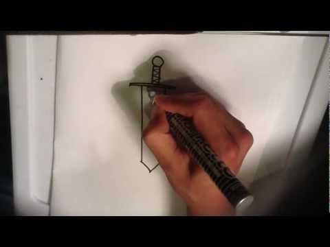 video-linktoworks-How to Draw a Sword - Easy Things to Draw - YouTube