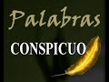 Palabras: CONSPICUO