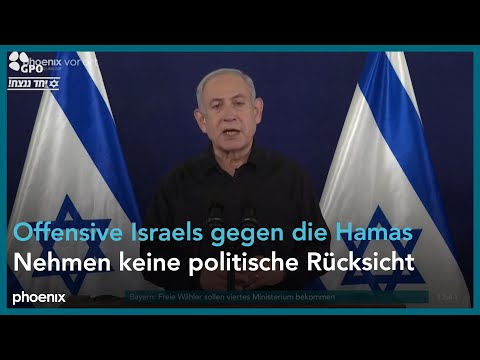 Benjamin Netanjahu (Israels Ministerprsident) zur Of ...