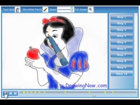 how to draw snow white