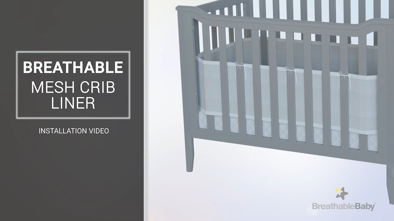 Breathable Baby 4 Sided Full Wrap Mesh CRIB Airflow liner Breathablebaby 