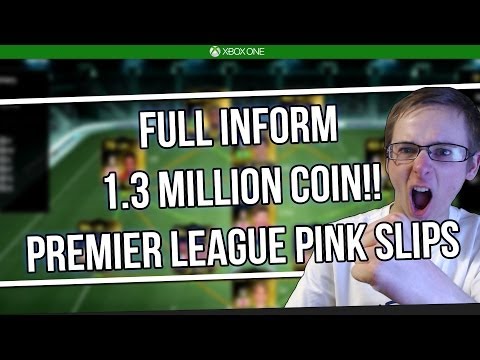INSANE FULL INFORM TEAM 1.3MILLION COINS PREMIER LEAGUE PINK SLIPS!!