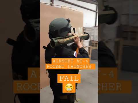 Airsoft AT-4 Rocket Launcher test goes wrong