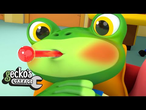 Gecko Gets Sick! Mechanicals Take Over | Gecko's Garage | Trucks For Children | Cartoons For Kids