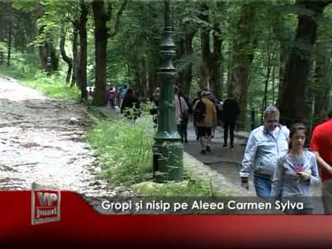 Gropi şi nisip pe Aleea Carmen Sylva