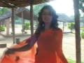 videos de Orange Pure Georgette Saree with Blouse