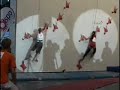 kletter-wm 2005 in m�nchen: die chinesin cuifang he setzte sich in zwei viertelfinal-duellen jeweils knapp gegen lisa knoche (freising), einzige deutsche finalteilnehmerin im speed, durch...
