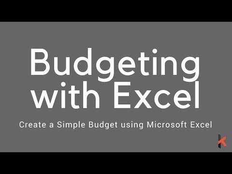 how to budget in excel