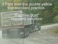 Violation of permit and NY State laws continues.    The regulation's logical conclusion is that the material----waste, liquid, cover soil, road mud or whatever else that exits the landfill on the undercarriage of the truck, or the truck tires or the 