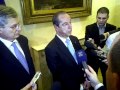 Prime Minister Lawrence Gonzi addresses media