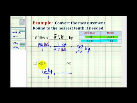 Examples: Convert Weight Between the Standard and Metric System | Math ...