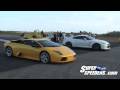 TT Murcielago vs lightly modded Skyline in the standing mile