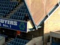 Millwall v Leeds United - 24.03.12 (A wild Millwall 'fan' being brave towards the Leeds supporters)