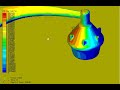Solar heating CFD transient results