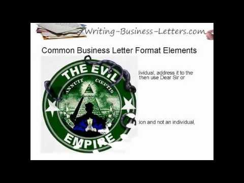 how to format an official letter